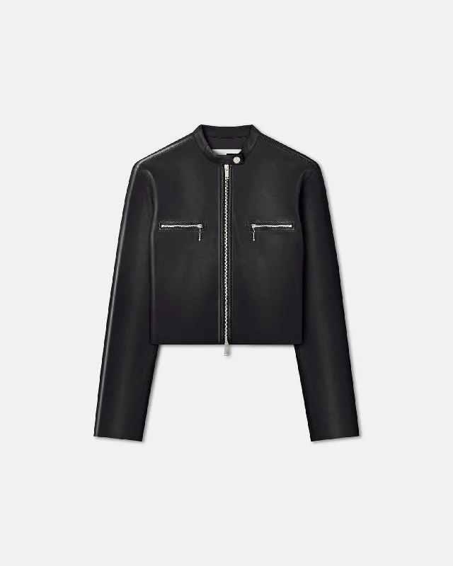 Utility Jacket-Aletta - Okobor™ Alt-Leather Jacket - Black