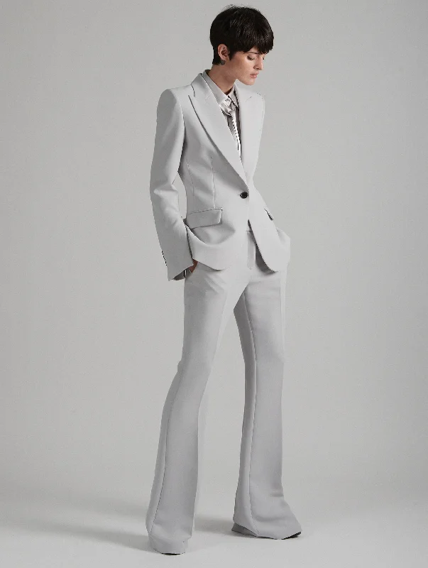 Customizable Jacket-Slim-fit suit jacket in pearl grey crepe