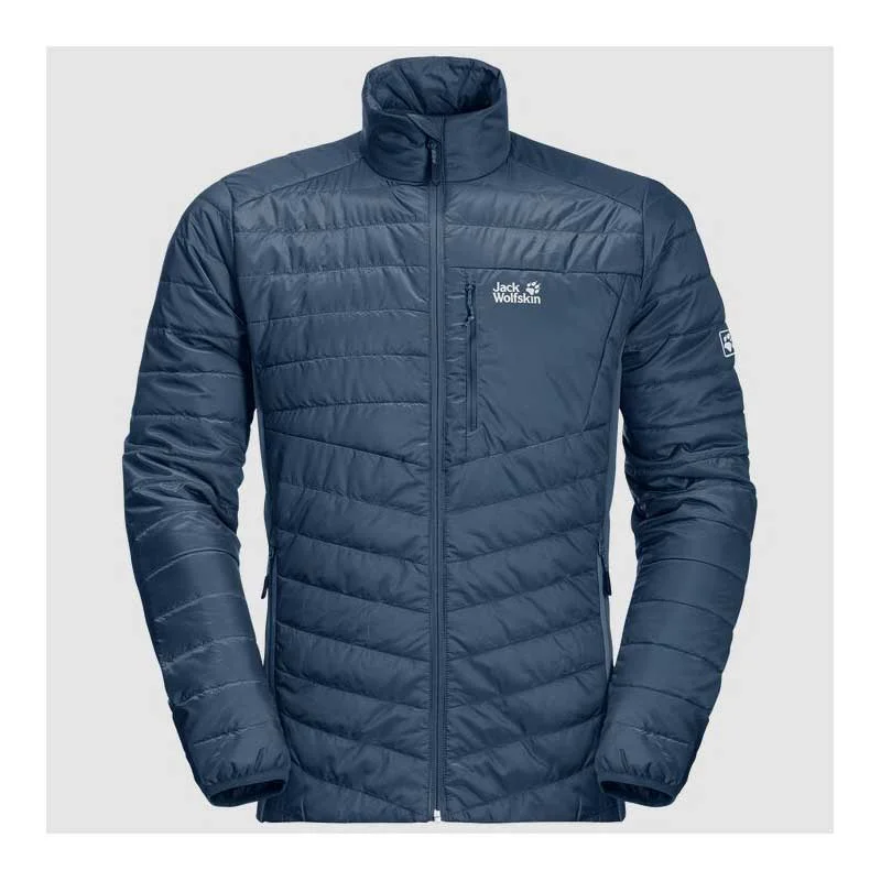 Trendy Jacket-Jack Wolfskin Mens RouteBurn Windproof Insulated Jacket - Thunder Blue