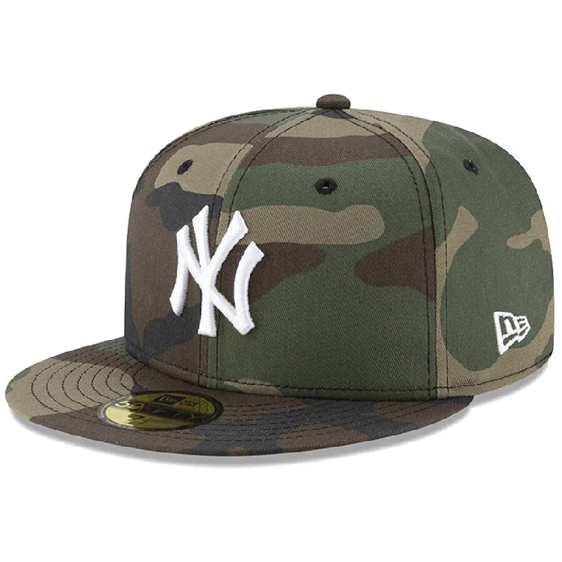 Travel Hat-New York Yankees New Era Camo Woodland Camo Basic 59FIFTY- camo