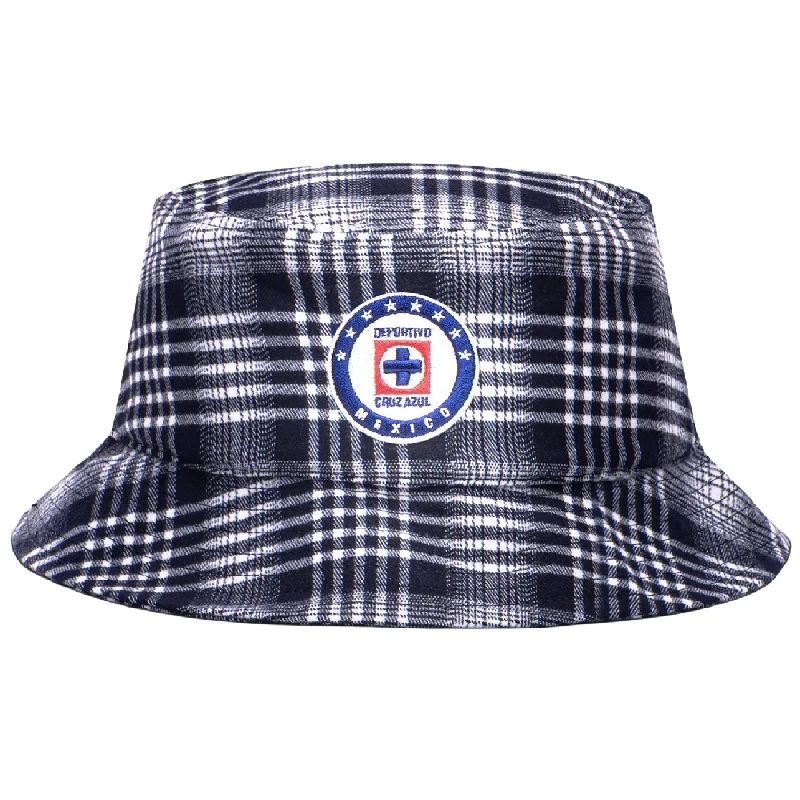 Stylish Sun Hat-Fi Collections Cruz Azul Hooligan Bucket-Navy/White