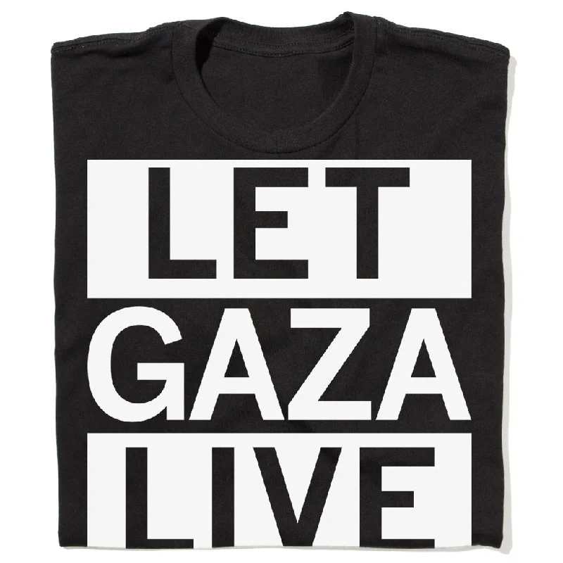 Relaxed Graphic T-shirt-Let Gaza Live