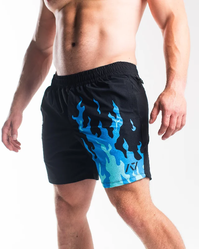 Relaxing Beach Shorts-360Go Shorts - Accelerant Blue