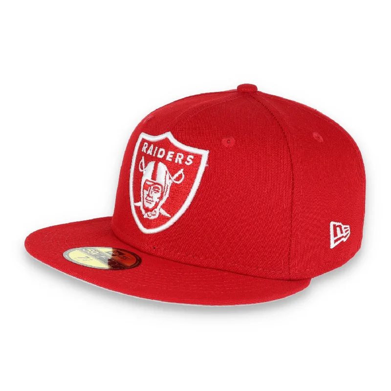 Fedora Hat-New Era Las Vegas Raiders Shield 59FIFTY Fitted Hat-Red