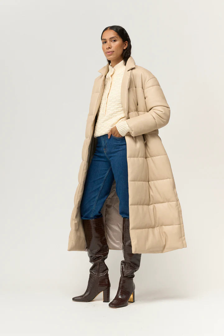 Smart Jacket-Pieszak Jules Faux Down Jacket in Chalk Beige