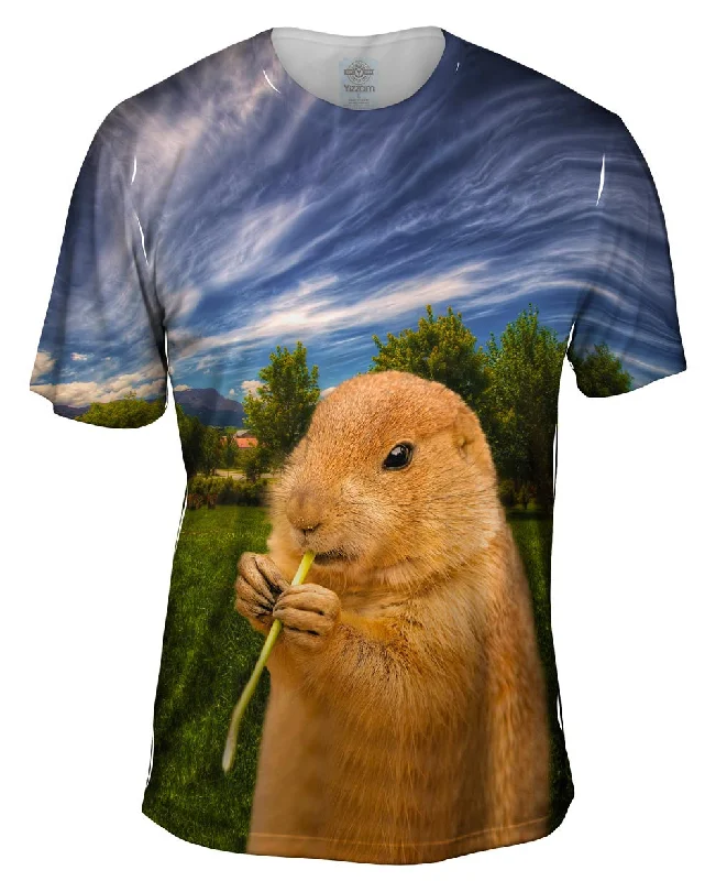 Travel T-shirt-Cloudy Beaver Chew