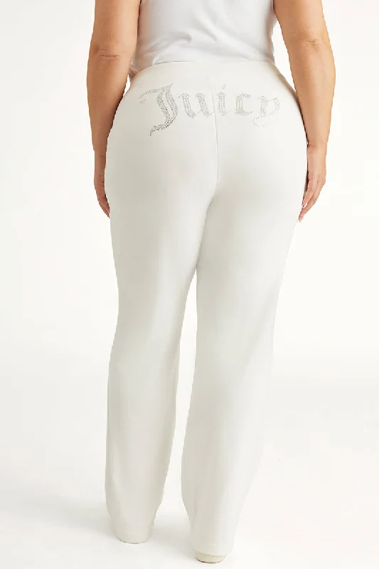 Jogger Pants-Plus-Size OG Big Bling Velour Track Pants