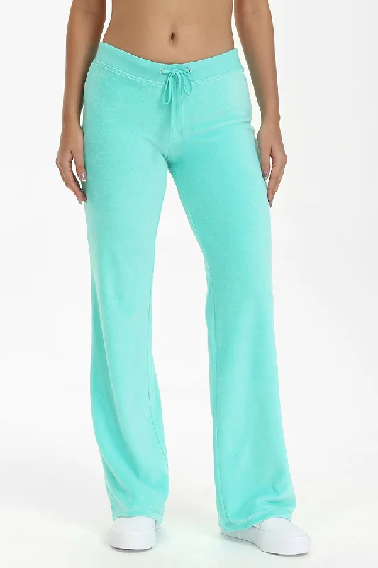 Bootcut Pants-Classic Cotton Velour Track Pants