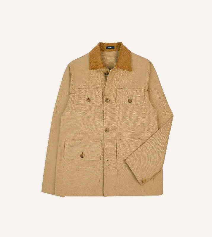 Fashion Jacket-Tan Cotton Safari Jacket