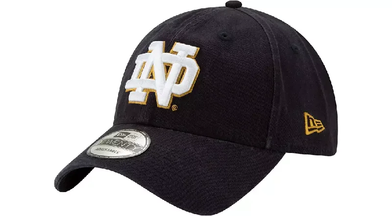 Hipster Hat-New Era Men's Notre Dame Fighting Irish Navy 9TWENTY Core Adjustable Hat