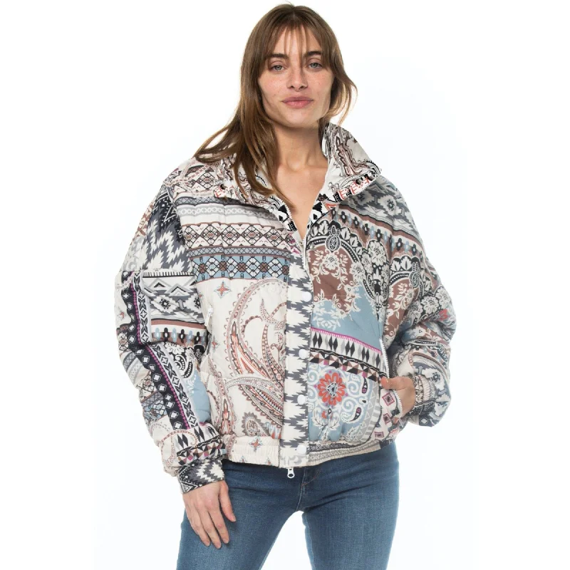 Functional Puffer Jacket-Darla Paisley Jacket