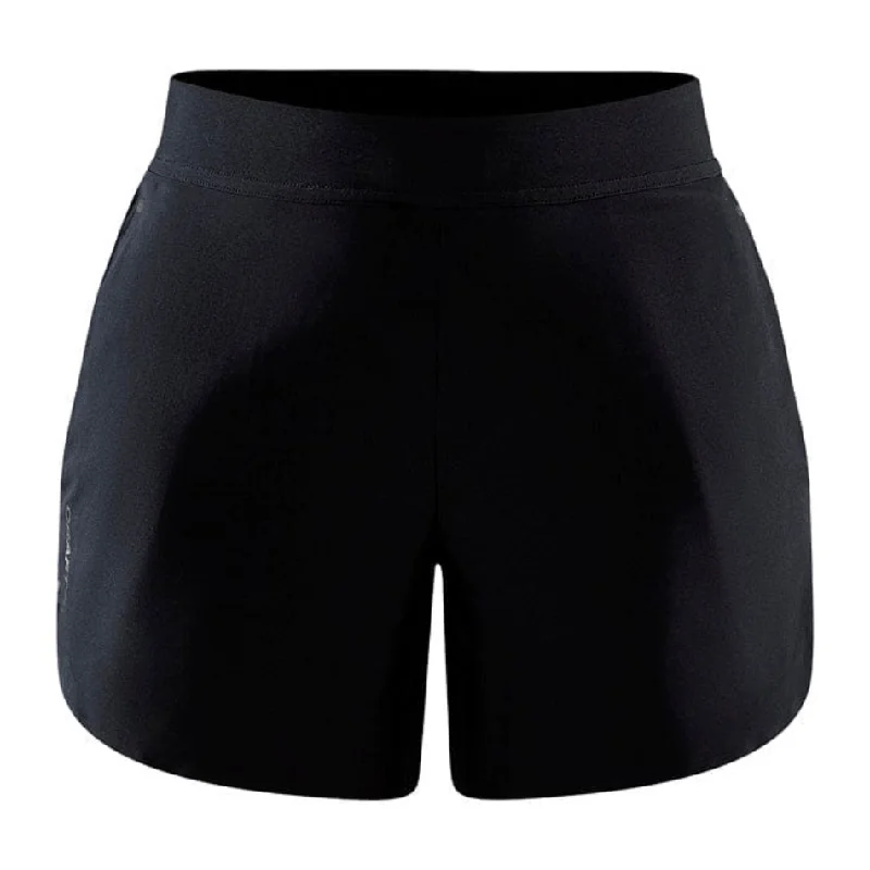 Summer Travel Shorts-Craft Women's ADV Essence 5" Stretch Shorts Black SS24