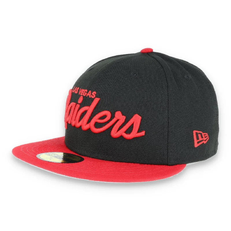 Unique Design Hat-Las Vegas Raiders New Era 59Fifty Fitted Script -Black/Red