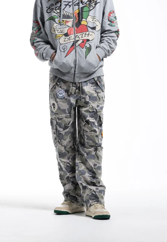 Weekend Pants-Mens Nyc Drag Woven Combat Trousers - Camo