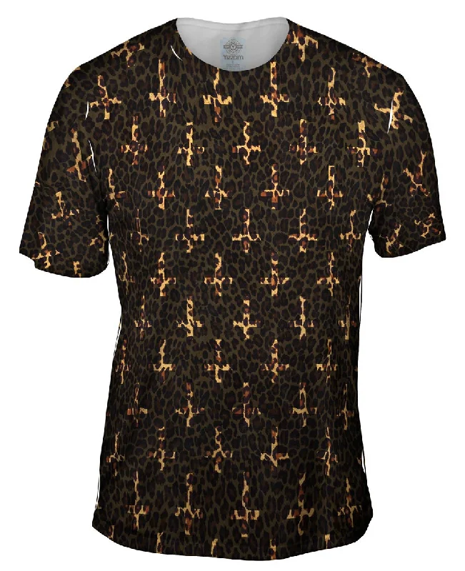 Funny T-shirt-Cheetah Cross Of St Peter