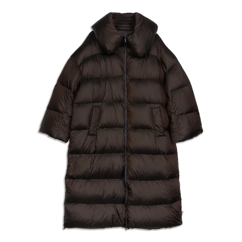 Stylish Bomber Jacket-Down-Filled Long Puffer Jacket - Resale