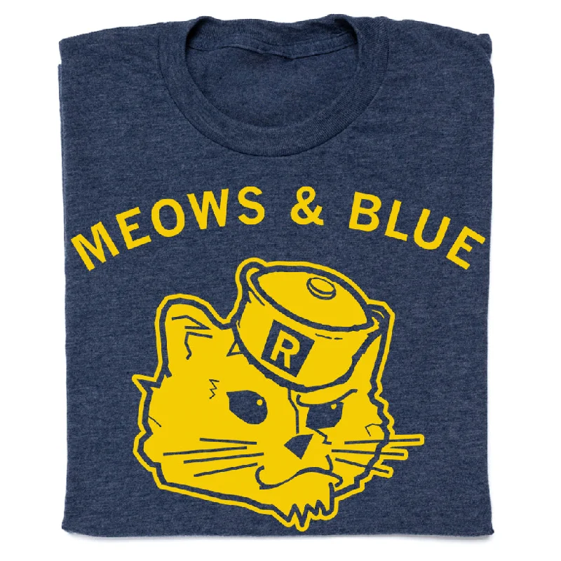 Bold Design T-shirt-Meows & Blue