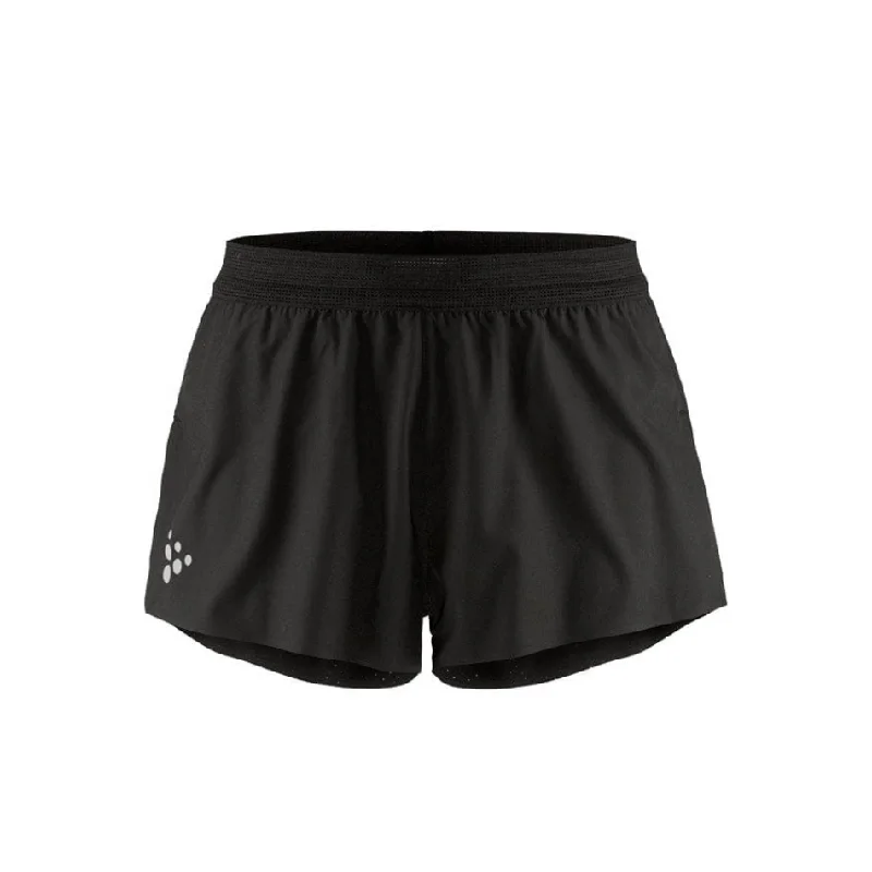 Easy Fit Shorts-Craft Mens Pro Hypervent Split Shorts 2 Black SS24