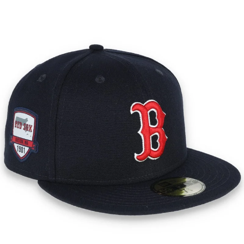 Fashion Icon Hat-NEW ERA BOSTON RED SOX INAUGURAL SEASON PATCH 59FIFTY FITTED HAT