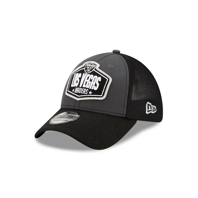 All-Weather Hat-LAS VEGAS RAIDERS NFL DRAFT 39THIRTY STRETCH FIT