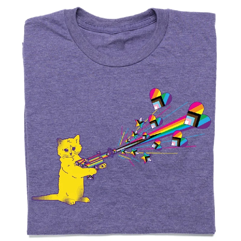 High-Quality T-shirt-Pew Pew Pride Purple