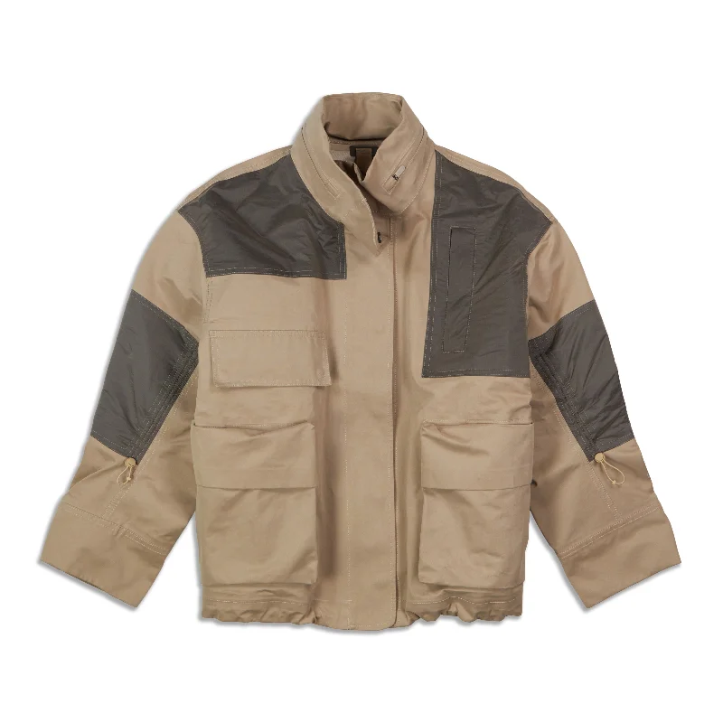 Sporty Bomber Jacket-Gathering Storm Short Jacket - Resale