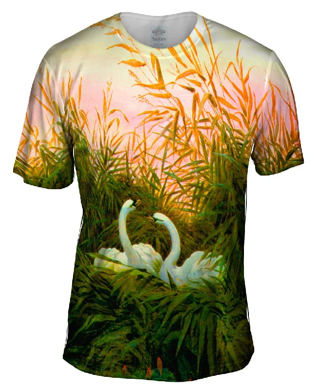 Relaxed Fit T-shirt-Caspar David Friedrich - "Swans in the Reeds" (1820)