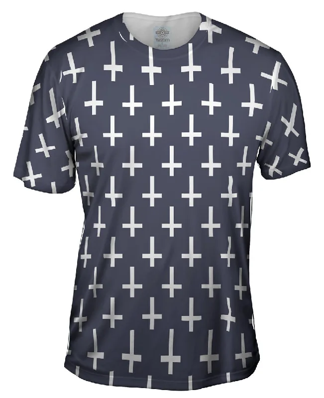 Loose Fit T-shirt-Cross Of St Peter Dark Purple