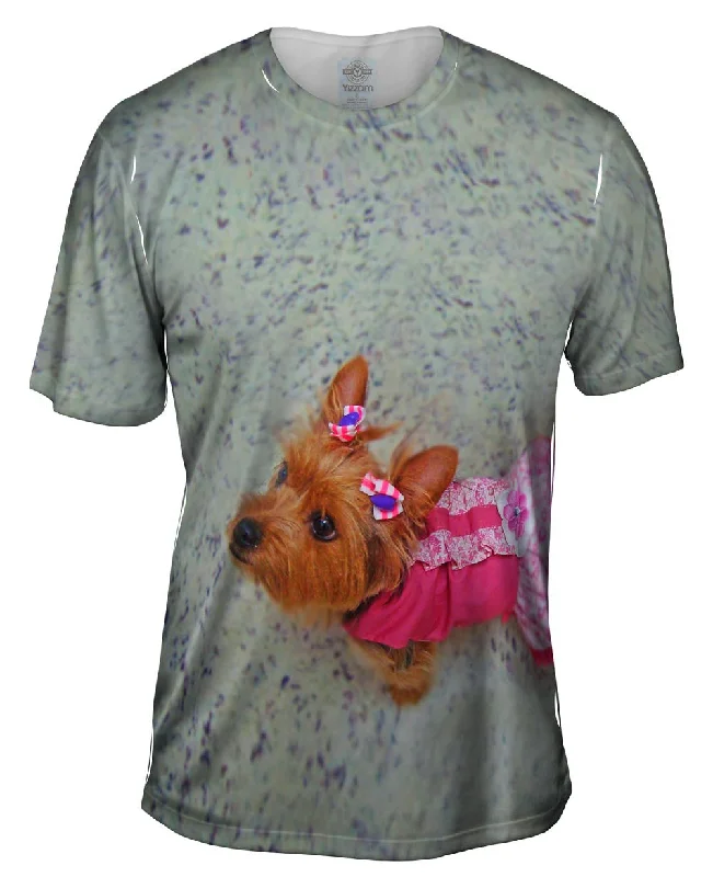 Funny T-shirt-Cute As A Button Yorkie