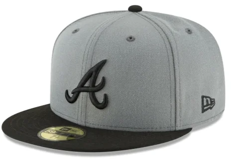 Team Cap-NEW ERA ATLANTA BRAVES BASIC COLLECTION 59FIFTY -GREY/BLACK