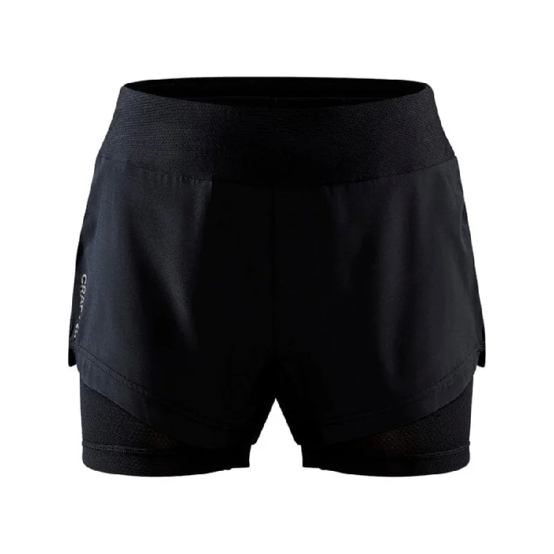 Sporty Beach Shorts-Craft Women's ADV Essence 2-in-1 Shorts Black SS24