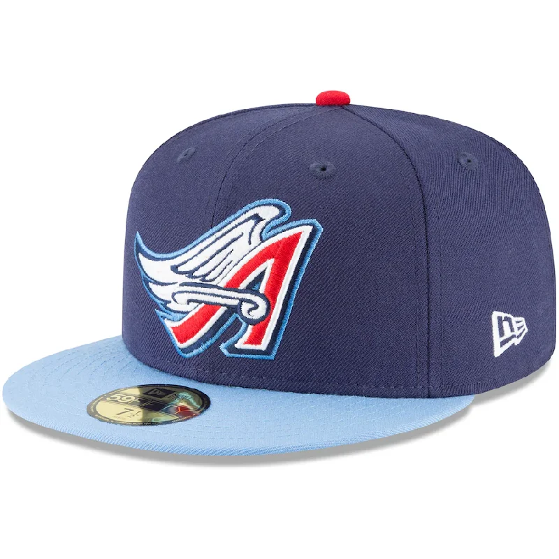 Wool Hat-New Era California Angels Navy Cooperstown Collection Wool 59FIFTY Fitted Hat