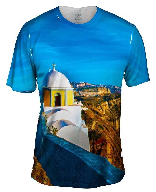 Holiday T-shirt-Cliftop Church In - Fira