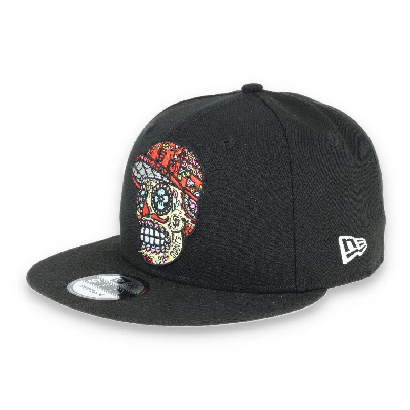 Sporty Trucker Hat-San Francisco Giants New Era skull 9Fifty Snapback-blk/poly