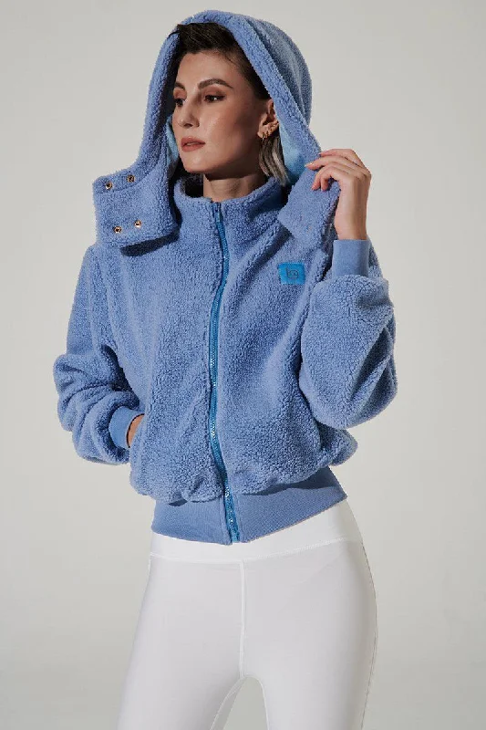 All-Weather Jacket-Teddy Sherpa Jacket - Lichen Blue