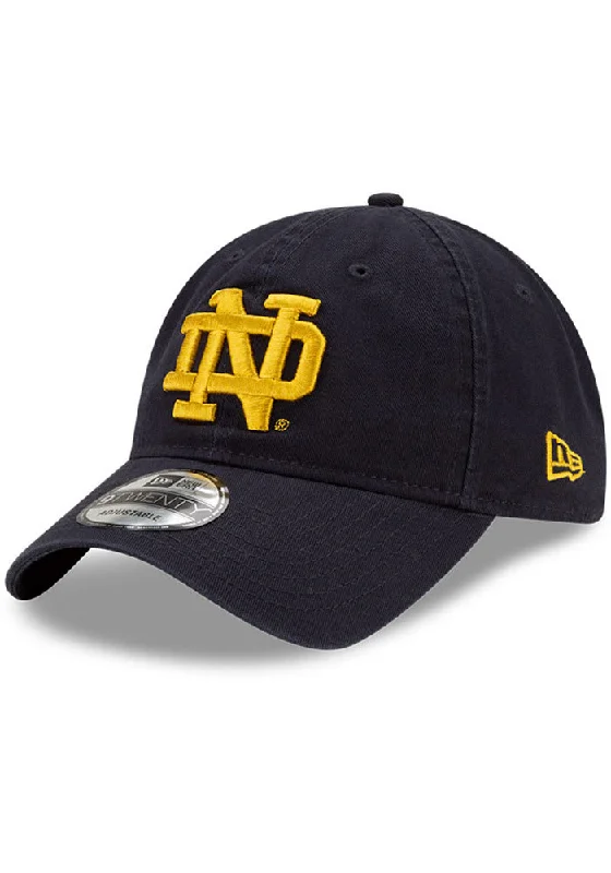 Casual Cap-NEW ERA NOTRE DAME FIGHTING IRISH ALT CORE CLASSIC 9TWENTY ADJUSTABLE HAT - NAVY BLUE