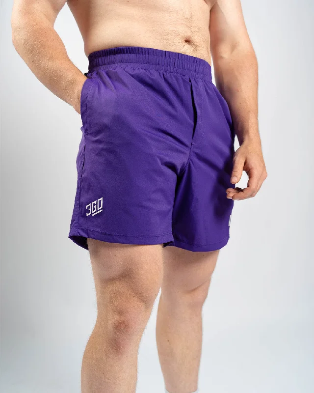 Stretchable Shorts-360Go Shorts - Purple