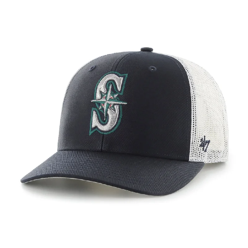 Fun Graphic Baseball Cap-'47 BRAND SEATTLE MARINERS '47 TRUCKER HAT