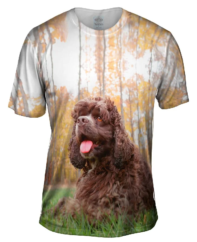 Street Style T-shirt-Cockerspaniel In Woods