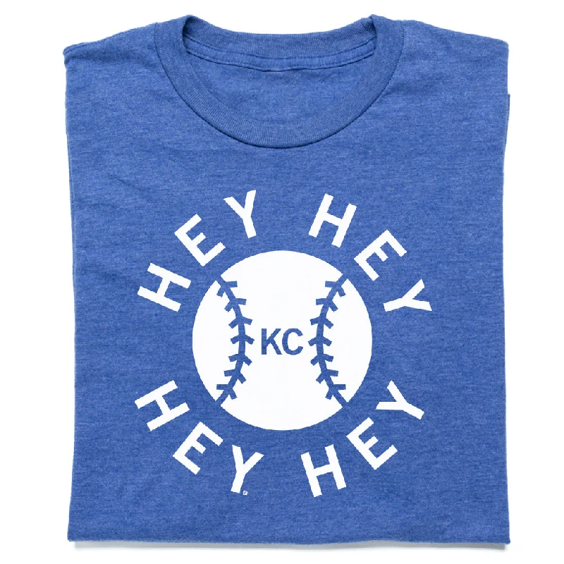 Bold Print T-shirt-Hey Hey Hey