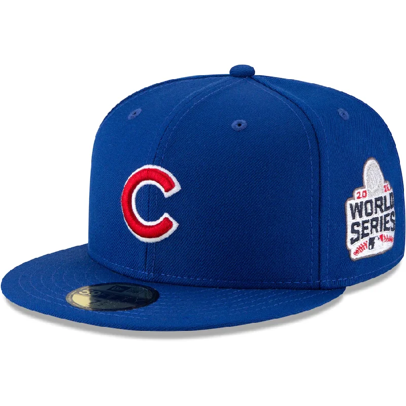 Cool Logo Hat-Chicago Cubs New Era 2016 World Series Wool 59FIFTY Fitted Hat - Royal