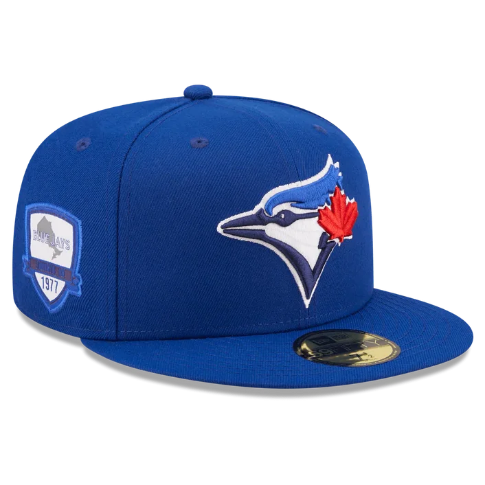 Trendy Knit Hat-NEW ERA TORONTO BLUE JAYS INAUGURAL SEASON PATCH 59FIFTY FITTED HAT