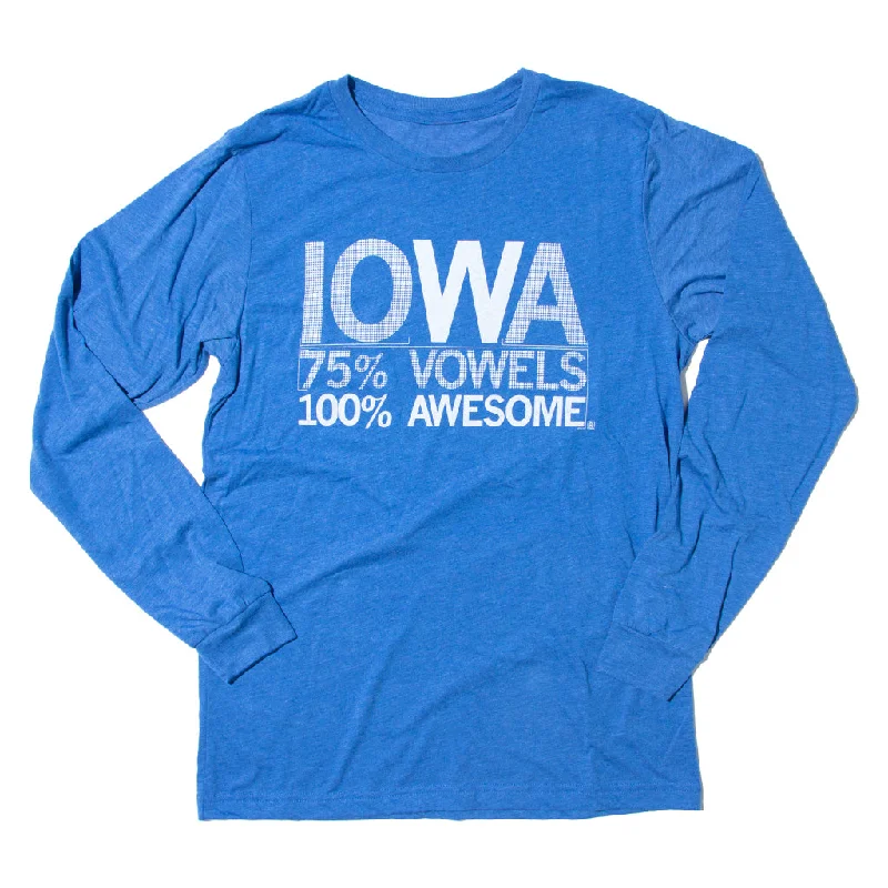 Iconic Graphic T-shirt-Iowa Vowels Long Sleeve