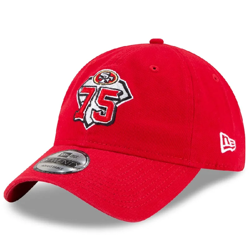 Cool Fedora-San Francisco 49ers New Era 75th Anniversary 9TWENTY Adjustable Hat - Scarlet