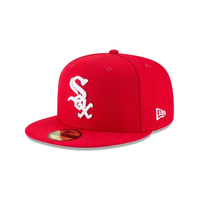 Outdoor Adventure Hat-NEW ERA CHICAGO WHITE SOX SCARLET BASIC 59FIFTY FITTED