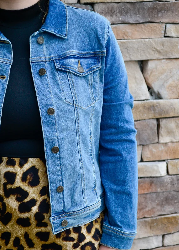 Bold Color Jacket-Here And There Denim Jacket