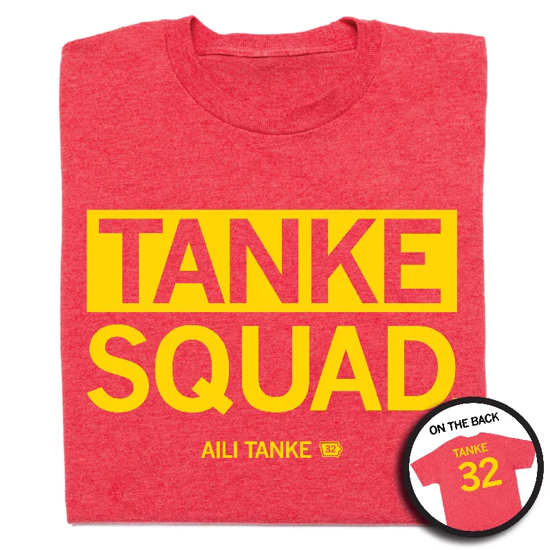 Casual Graphic T-shirt-Tanke Squad