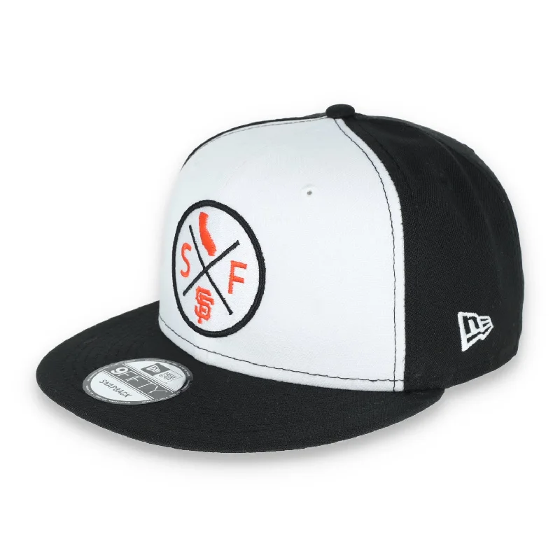 Customizable Snapback-San Francisco Giants New Era White/Black Vert 2.0 9FIFTY Trucker Snapback Hat