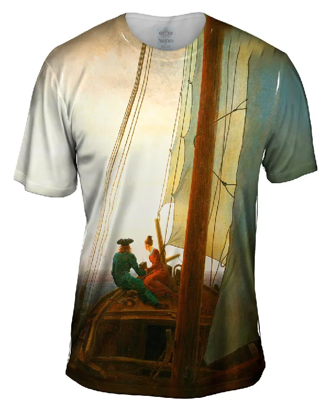 Vintage Graphic T-shirt-Caspar David Friedrich - "On the Sailing Boat" (1819)