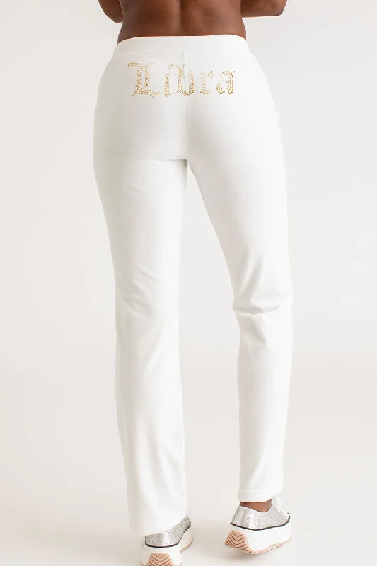 Casual Pants-Libra Big Bling Velour Track Pants